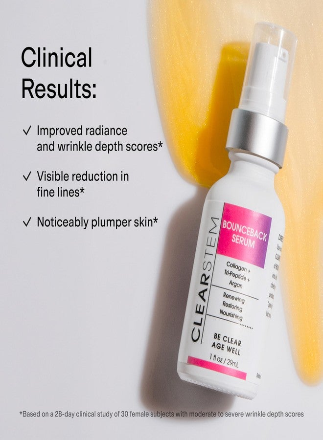 CLEARSTEM BOUNCEBACK Radiant Facial Serum - Peptide Serum for Hydration & Smooth-Looking Skin with Tri-Peptides and Mango Fruit Extracts - Lightweight Formula for Softer and Balanced-Looking Skin - Image 5